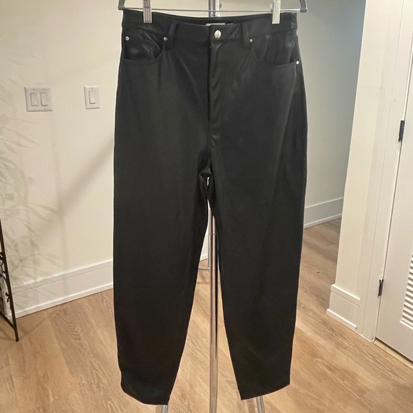 WeWoreWhat Pants - WeWoreWhat Leather Boyfriend Pants